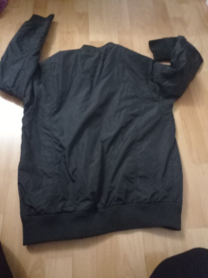 Siyah erkek Fermuarlı Bomber Ceket - Görsel 3