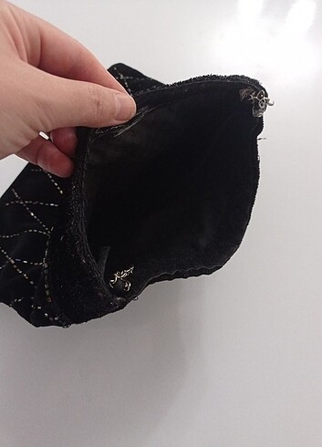 Kelebek desenli Boncuk işlemeli çanta - Görsel 5