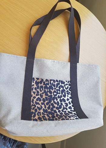 Bej Leopar Desenli Kadın Omuz Çantası