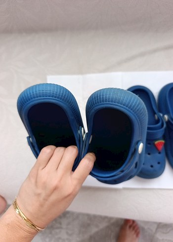 25 Beden mavi Renk Mavi Erkek Çocuk iki adet terlik 25