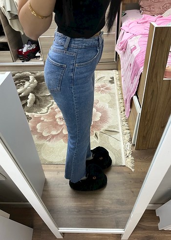 Kadın Mavi Normal Boy Slim Denim Pantolon