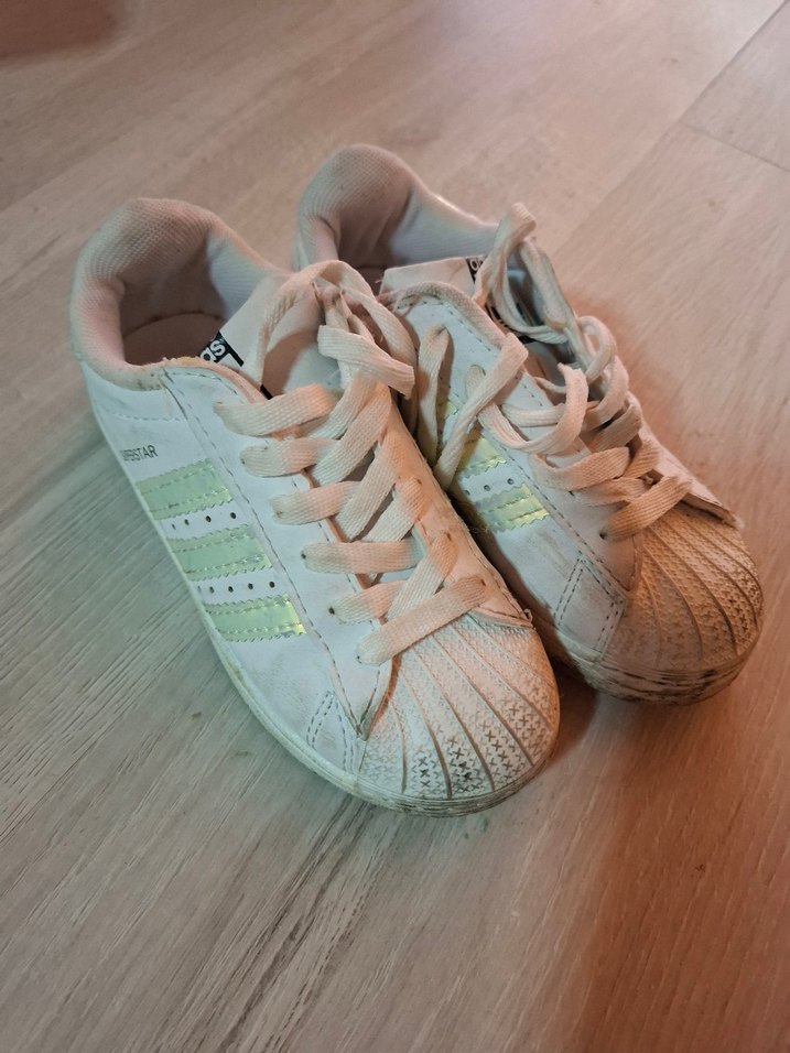 Beyaz Bağcıklı Adidas Superstar çocuk Spor Ayakkabı - Görsel 2