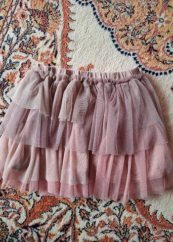 Pembe Fırfırlı Bohem Kız çocuk Eteği