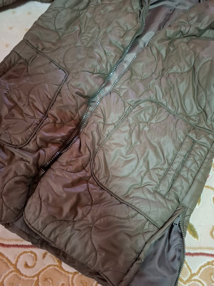 Stradivarius fermuarlı Kapüşonlu Kadın Mont - Görsel 3