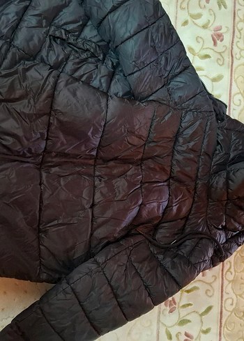 koton Siyah Kapüşonlu Uzun Kadın Kışlık Mont - Görsel 5