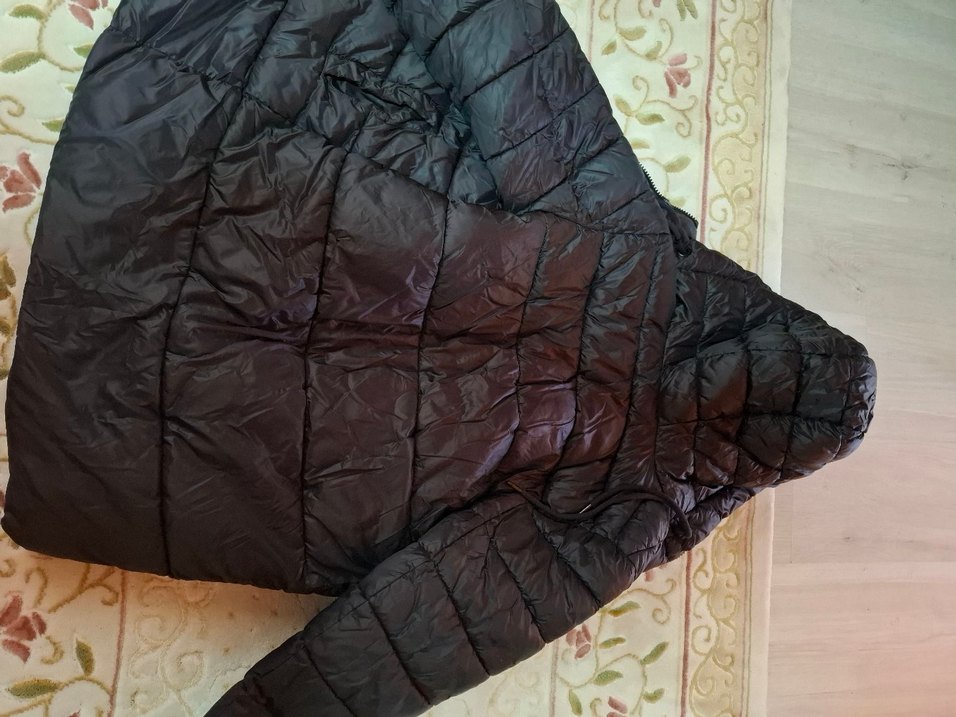 koton Siyah Kapüşonlu Uzun Kadın Kışlık Mont - Görsel 5