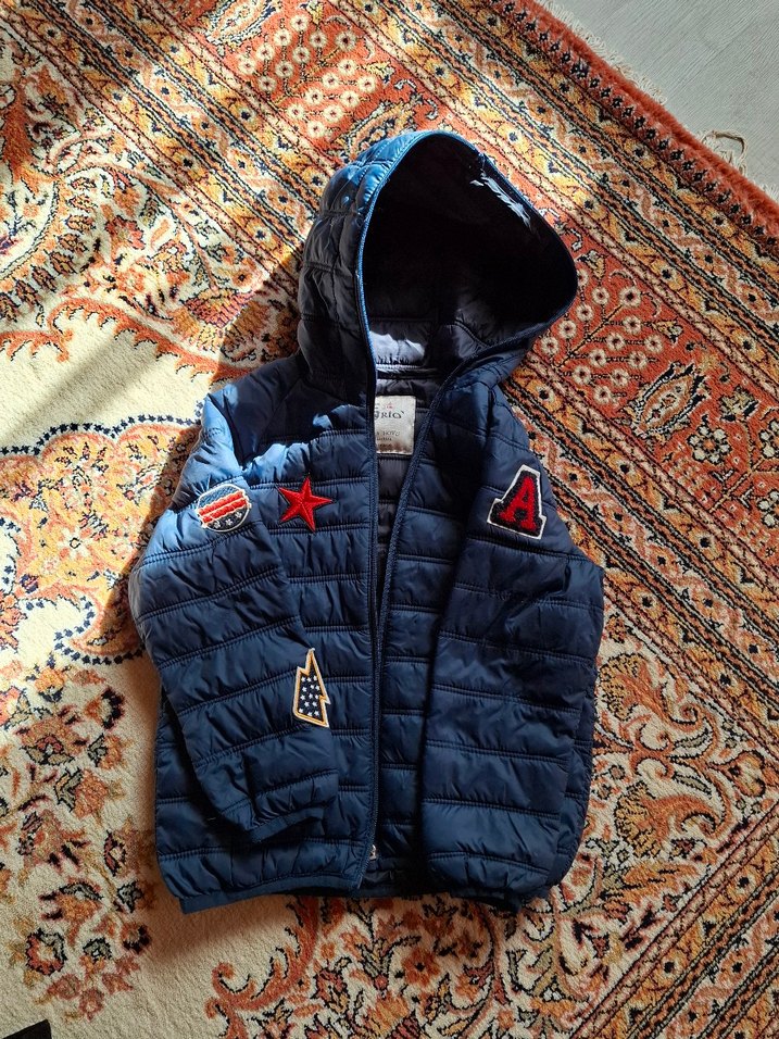 zara Koyu Mavi Erkek Çocuk Kapşonlu Mont - Görsel 3