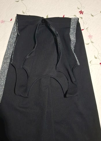 Siyah, Straplez, Uzun Kız çocuk abiye Tulum - Görsel 3