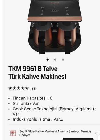 TKM 9961 B Telve Türk Kahve Makinesi Kahverengi