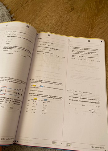  10 Adet AYT Matematik Deneme Kitabı