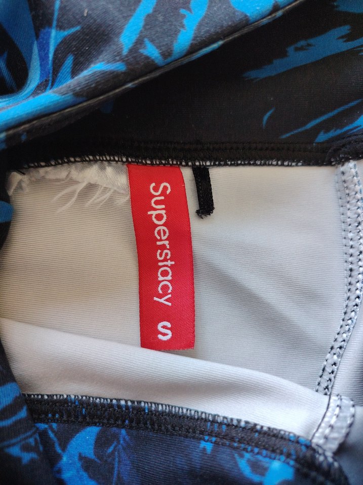 Mavi Desenli Elastik Spor Tayt - Görsel 5