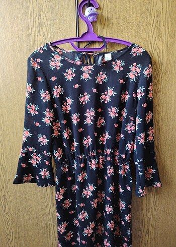 Çiçek Desenli Midi Bohem Elbise - Görsel 8