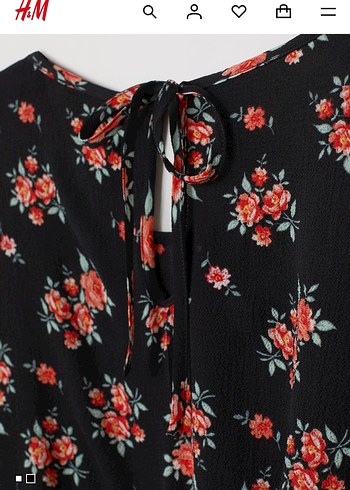 Çiçek Desenli Midi Bohem Elbise - Görsel 2