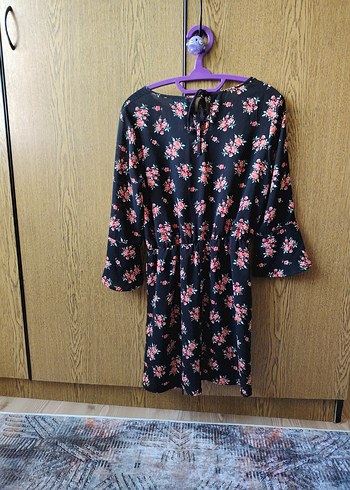 Çiçek Desenli Midi Bohem Elbise - Görsel 3