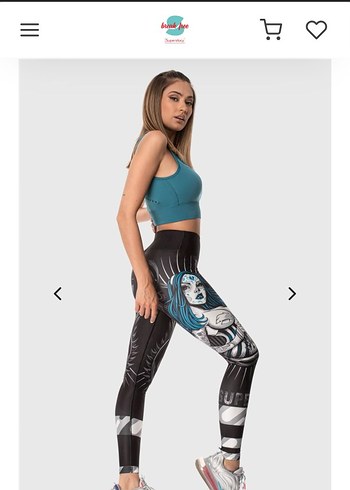 Siyah Baskılı Kadın Tayt - Rock Punk Stili - Görsel 3