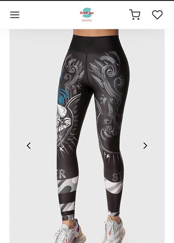 Siyah Baskılı Kadın Tayt - Rock Punk Stili - Görsel 5