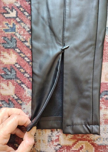 hot fashion Deri Kadın Pantolon - Görsel 4