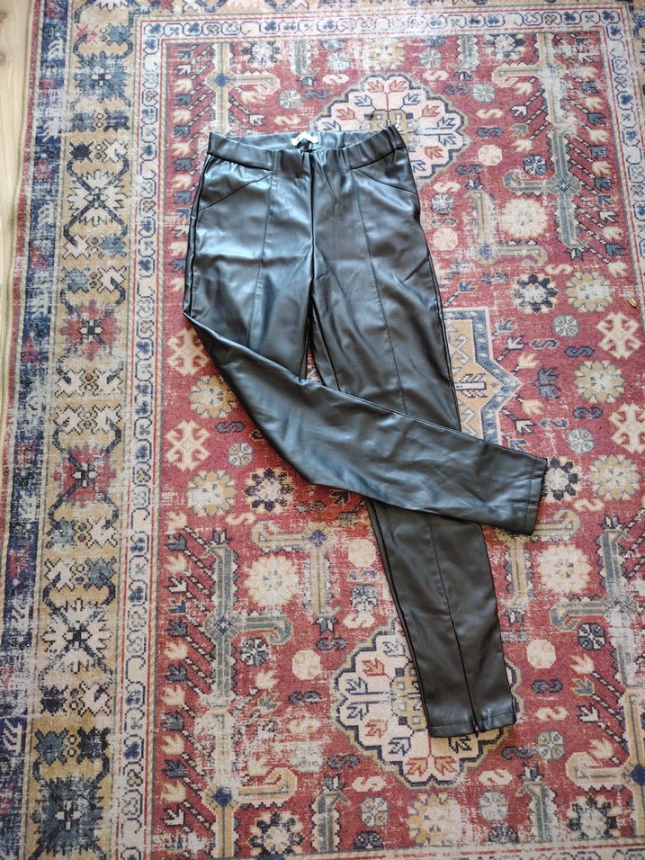 hot fashion Deri Kadın Pantolon - Görsel 3