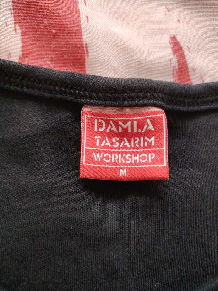 Siyah Uzun Kollu Baskılı Tişört - Görsel 4