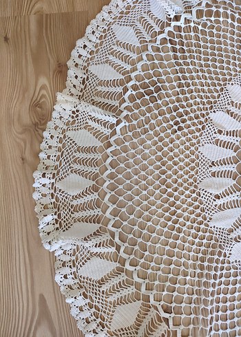 Yuvarlak Bohem El Yapımı Dantel Örtü - Görsel 5