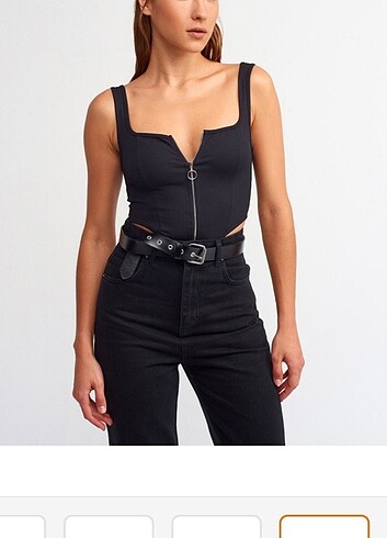 Dilvin fermuarlı bodysuit