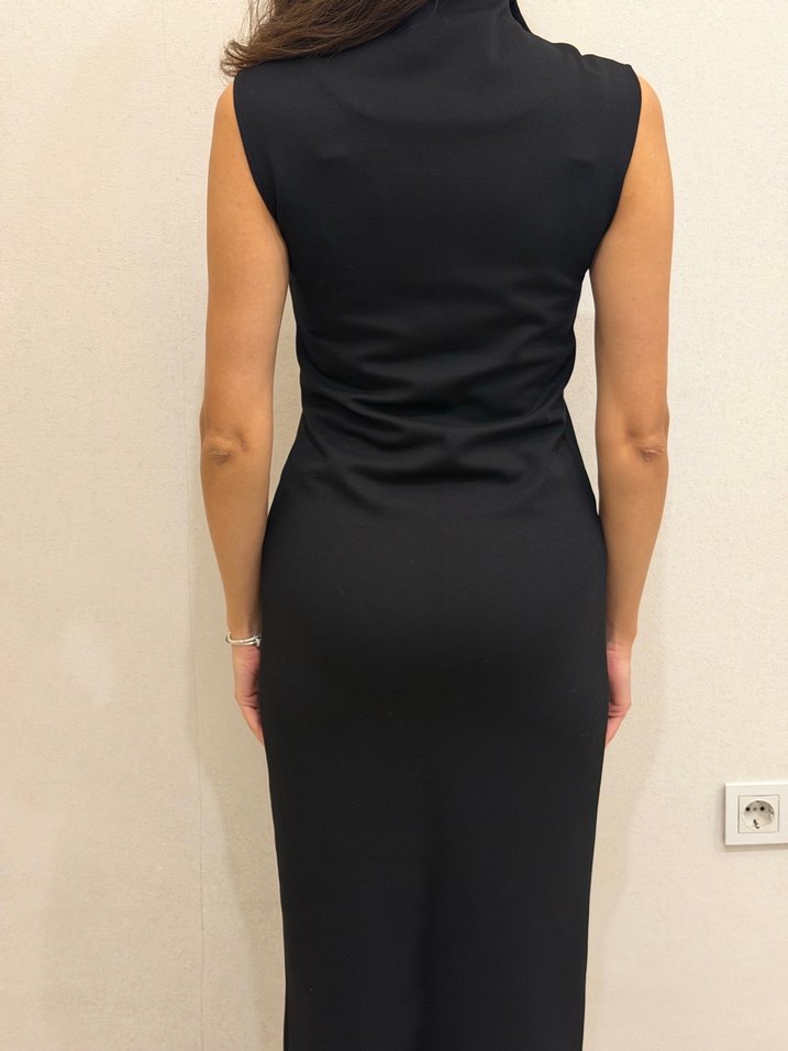 Zara Midi Fermuarlı Elbise - Görsel 3