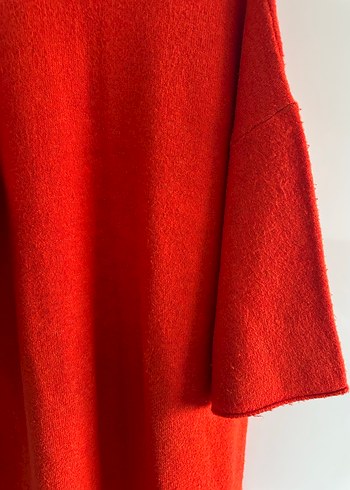 Dilvin Kırmızı Uzun Örgü Hırka - Görsel 4