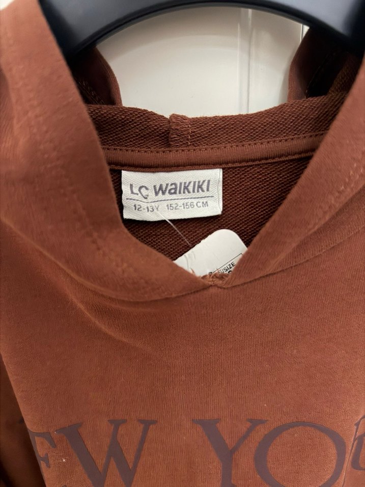 LCW Kapüşonlu Sweatshirt Elbise - Görsel 3
