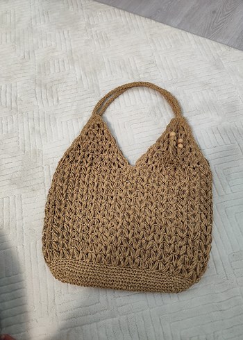 Zara Bej Örgü Oysho model Kadın Çanta
