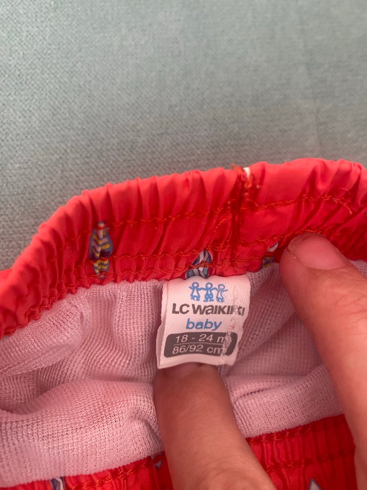 Baskılı Kemerli turuncu Erkek Şort - Görsel 2