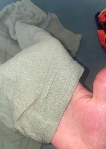 LC Waikiki Erkek Çocuk yeşil Keten Rahat Kesim Pantolon