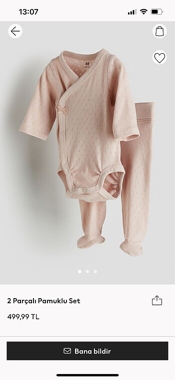 2 parça pamuklu set bebek pijama