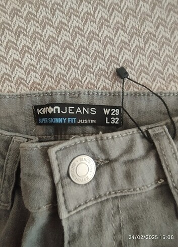 29 Beden gri Renk Koton jeans