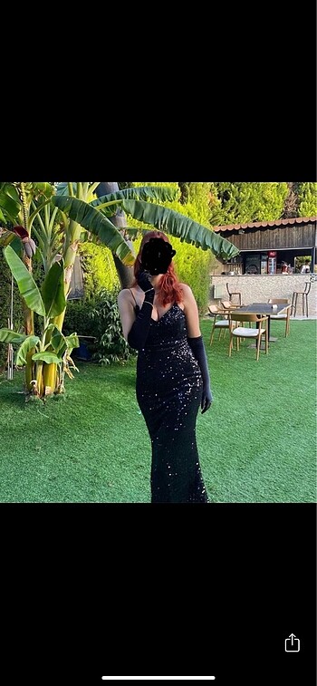 Çok şık seksi gece elbisesi