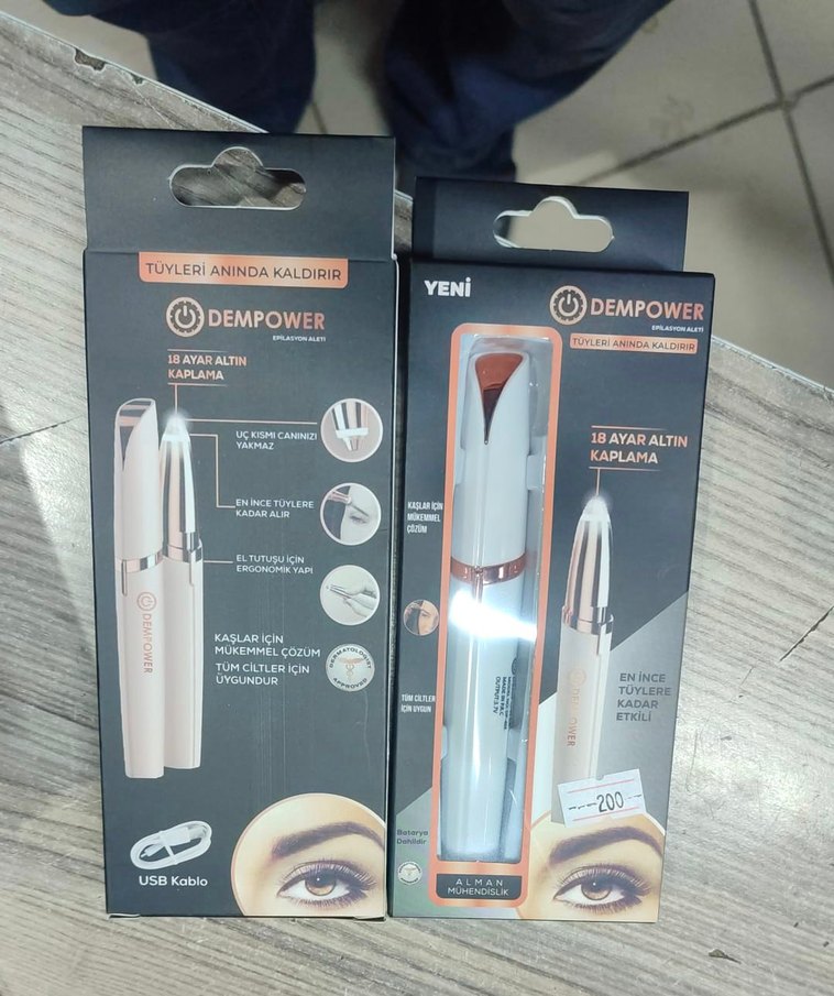 DEMPOWER Kaş Temizleme Aleti 18 Ayar Altın Kaplama - Görsel 2