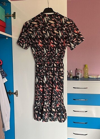 Günlük desenli elbise - Görsel 2