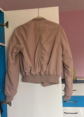 Bomber Pudra pembe ceket - Görsel 2