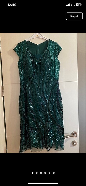 Diğer Tasarım yeşil abiye elbise