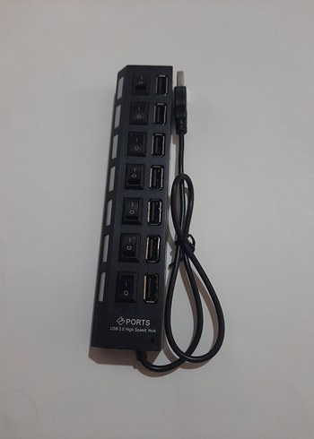 USB 2.0 Çoklu 7 Bağlantı Hub Siyah - Görsel 3