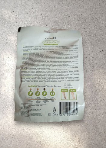 Dermokil Kil ve Kenevir Tohumlu Ayak Maskesi 35 ML - Görsel 5