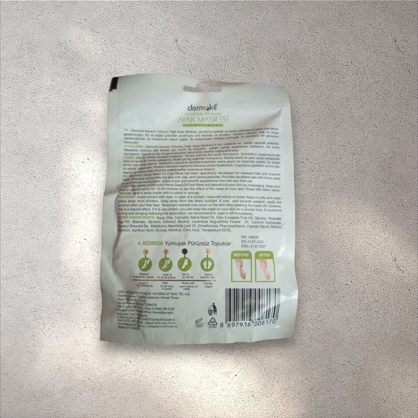Dermokil Kil ve Kenevir Tohumlu Ayak Maskesi 35 ML - Görsel 5