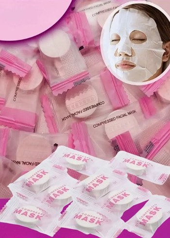 Seyahat Tipi Sıkıştırılmış Kağıt Maske - Görsel 3