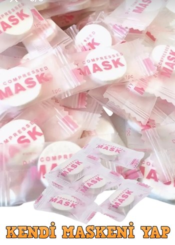 Seyahat Tipi Sıkıştırılmış Kağıt Maske - Görsel 5