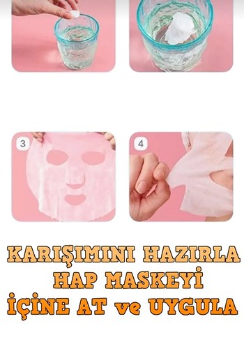 Seyahat Tipi Sıkıştırılmış Kağıt Maske - Görsel 2
