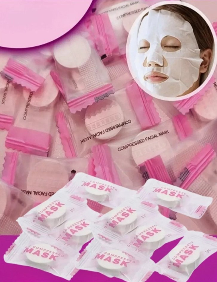 Seyahat Tipi Sıkıştırılmış Kağıt Maske - Görsel 3