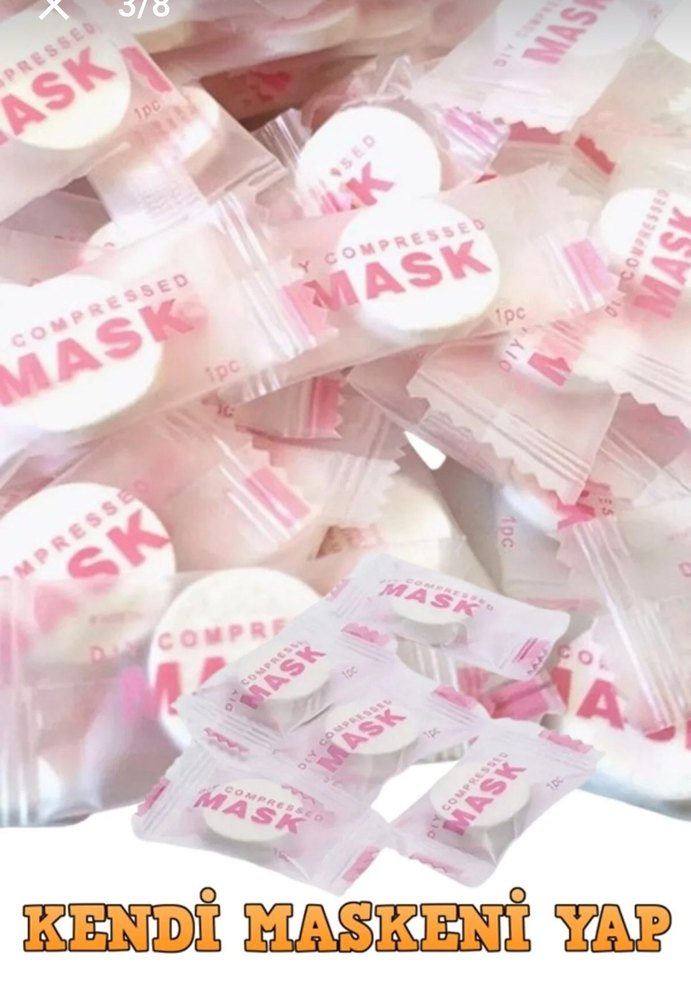 Seyahat Tipi Sıkıştırılmış Kağıt Maske - Görsel 5