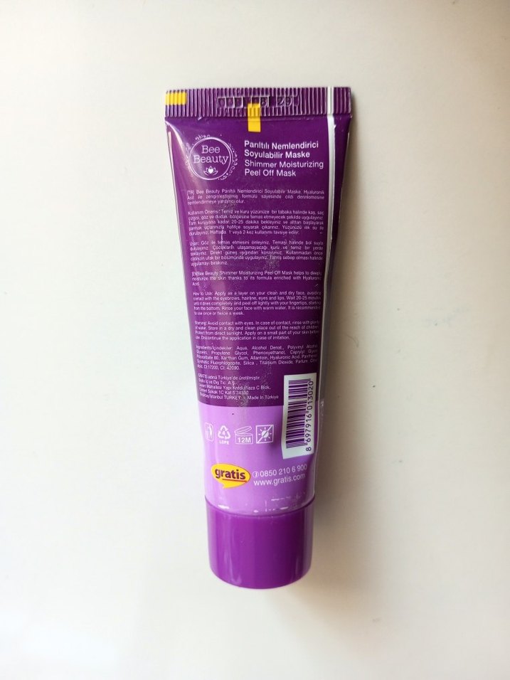 Bee Beauty Mor Parıltılı Soyulabilir Maske 50 ML - Görsel 3