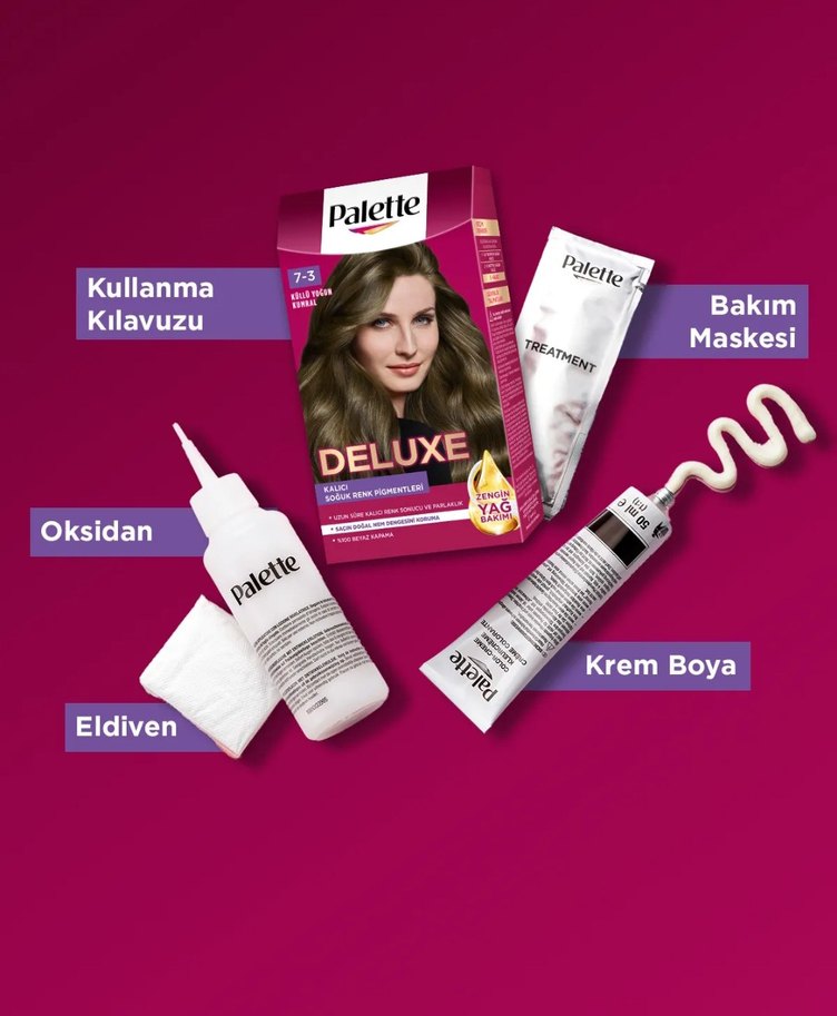 Palette Deluxe Küllü Yoğun Kumral Saç Boyası 7-3 - Görsel 3