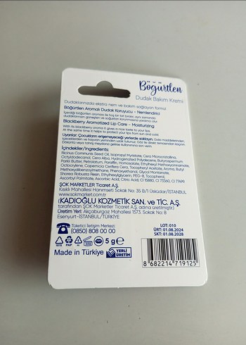 Diğer Mon Amour Böğürtlen Dudak Bakım Kremi SPF 20