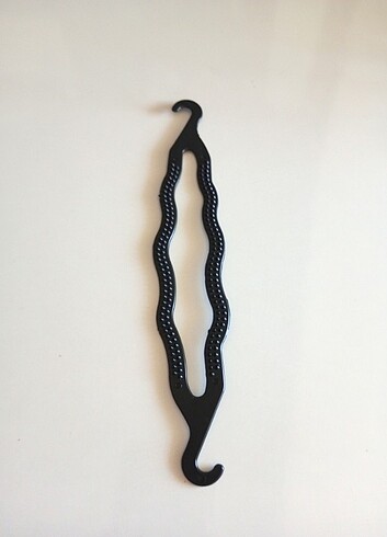 Siyah Plastik Topuz Yapıcı Çift Kanca Saç Şekillendirme Aleti. - Görsel 2